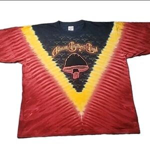2008 Allman Brothers Band Summer Tour Concert Tie Dye Mushroom T-shirt